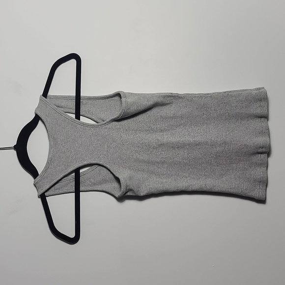 GUESS JEANS Gray Sleeveless Ribbed Tank  Top With Jewels Racerback Style Size M - Picture 8 of 11